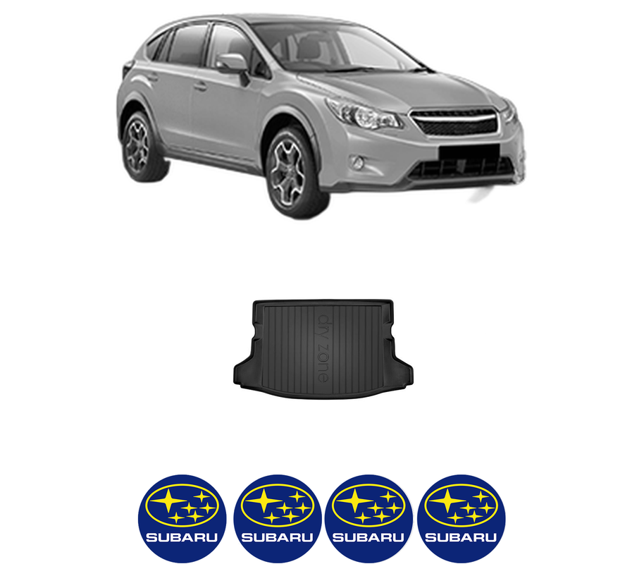 Tavita Portbagaj SUBARU XV (_GP_) din 2012-2017, Protectie Portbagaj Auto, 4x Stickere auto cu SUBARU