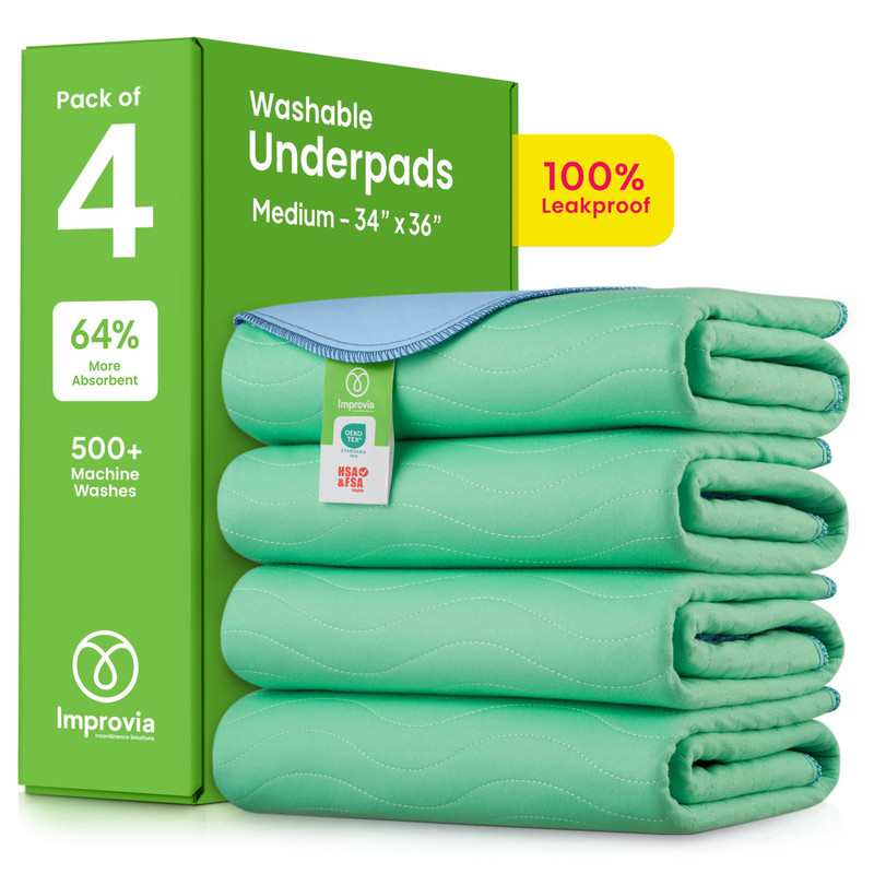 IMPROVIA Washable Underpads 34x36 4 Pack