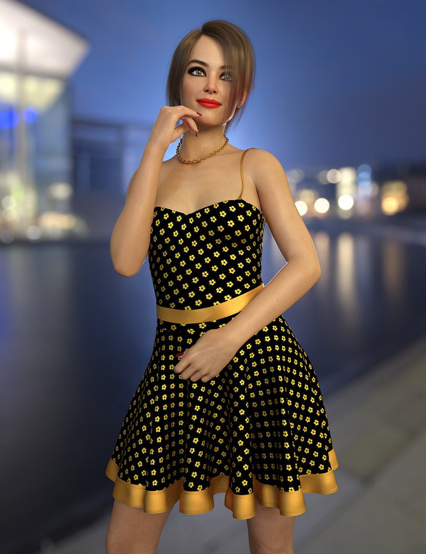 dForce Imka Dress for Genesis 8 Females 