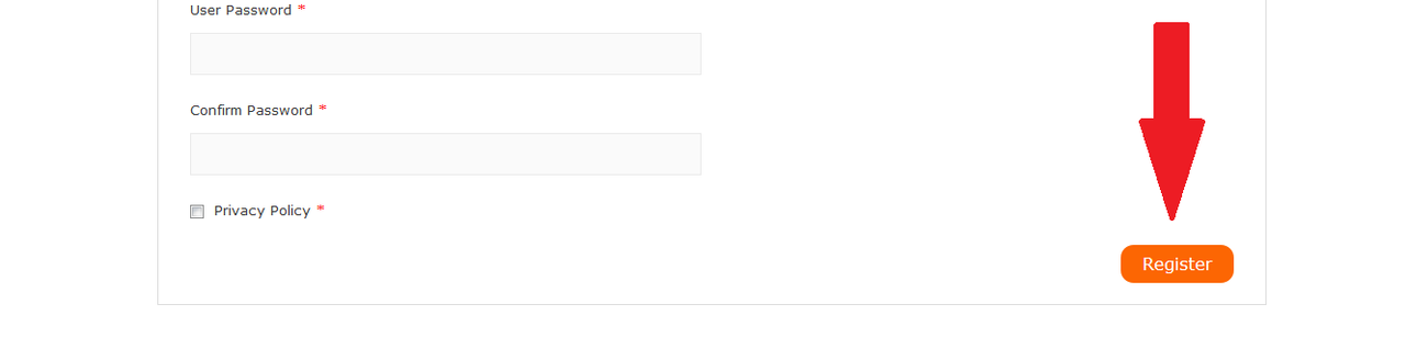 form submit register button label text position size change cust