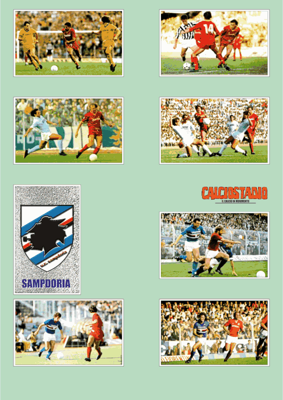 CALCIOSTADIO-1984-85-FIGURINE-ROMA2-SAMPDORIA1-FR