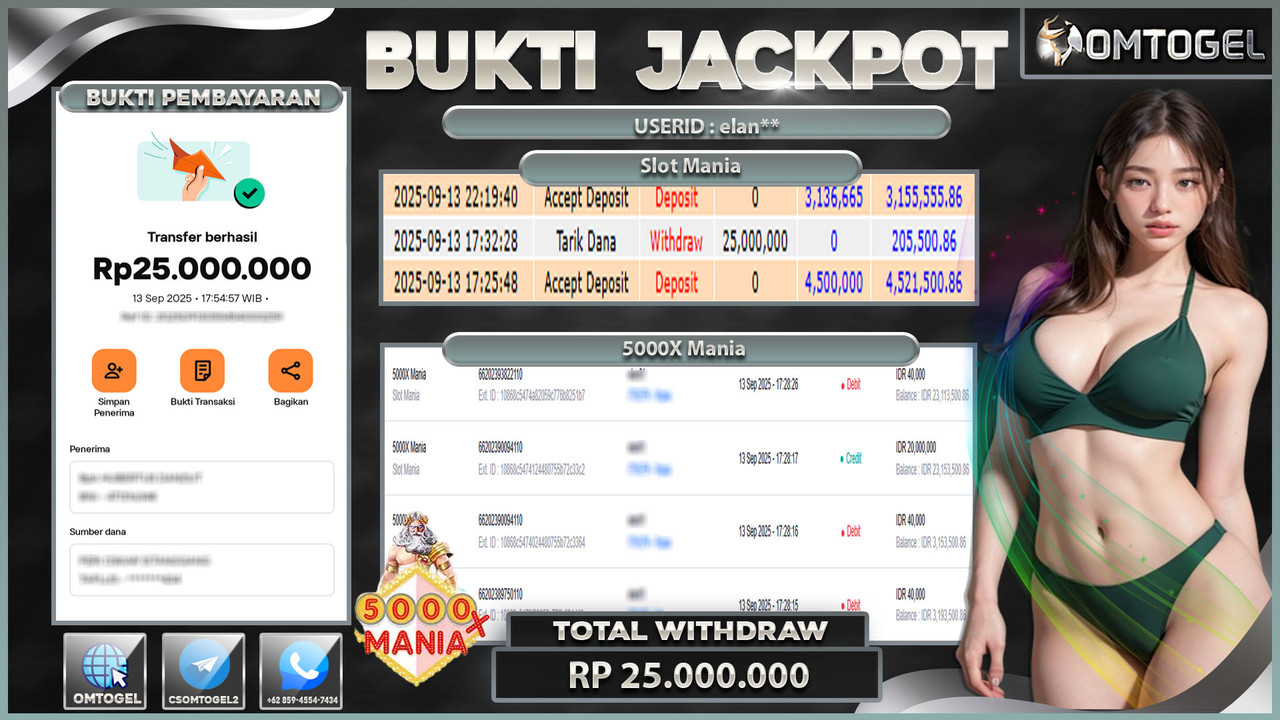 OMTOGEL JACKPOT SLOT MANIA 15,000X MANIA 25 JUTA DI BAYAR LUNAS ,-