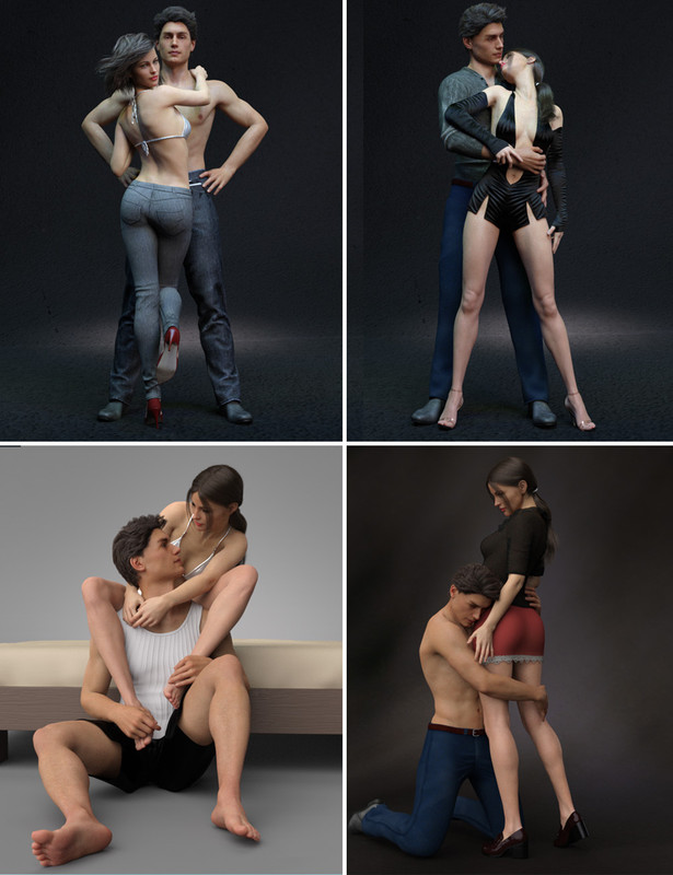 Intertwining Poses for Victoria 8 and Michael 8