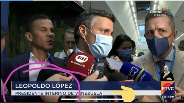Televisión de Colombia llama a Leopoldo López como Presidente Interino de Venezuela Televisión de Colombia llama a Leopoldo López como Presidente Interino de Venezuela