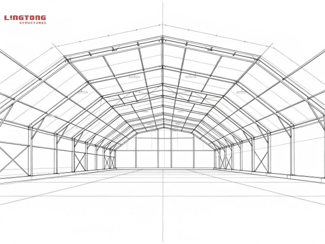 Lingtong warehousing tent optional accessory - interior setup