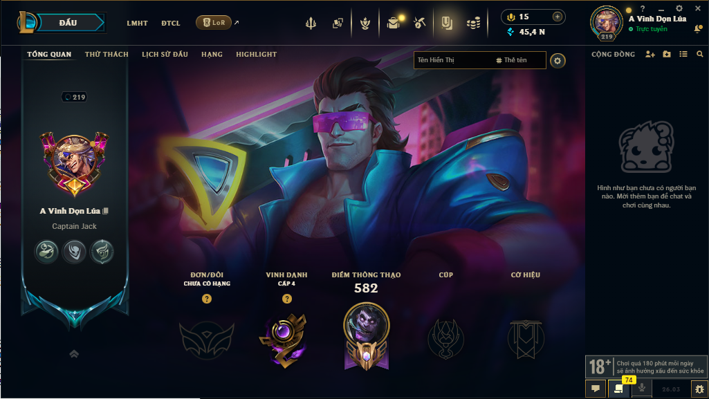 Acc LMHT # - Không Khung