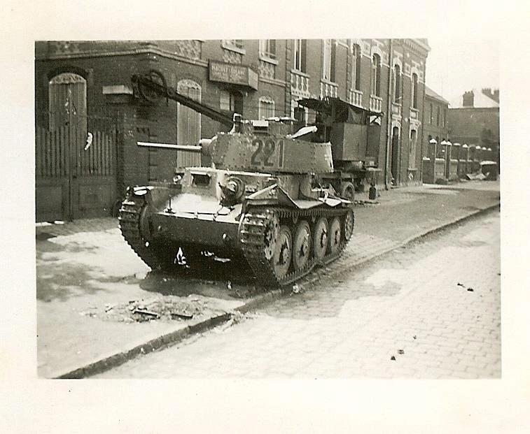 BEST KO d German Pzkw 38(t) Panzer Tank 221 Sitting on French Street (1)