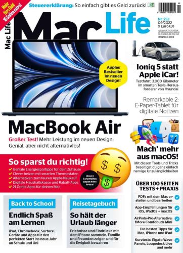 Cover: Mac Life Magazin September No 09 2022
