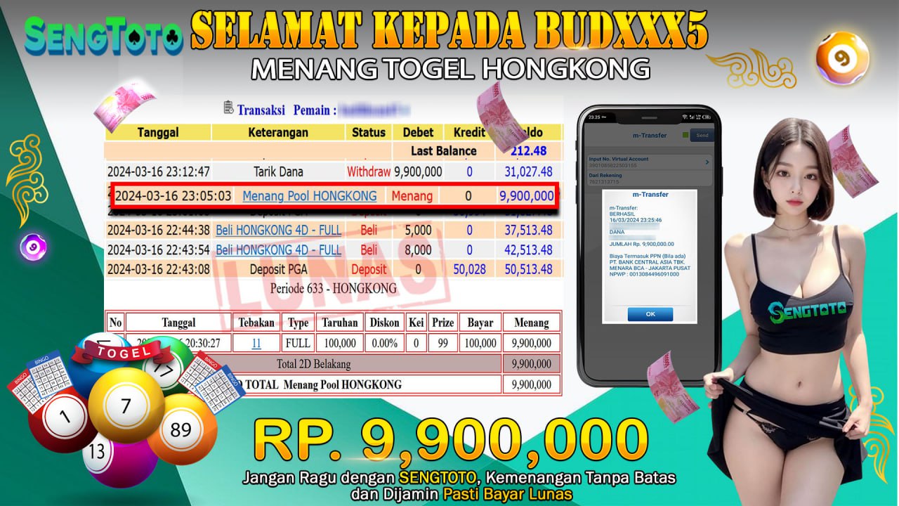 BUKTI PEMBAYARAN TOGEL HONGKONG
