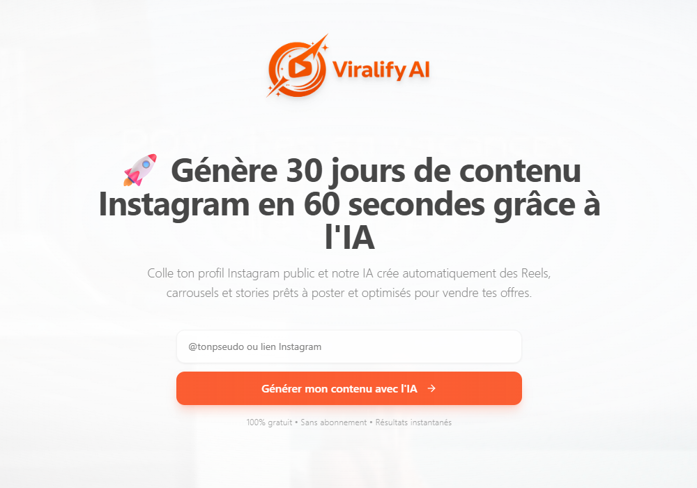 IA Générateur de Posts Instagram