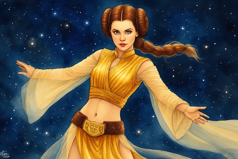 Princess-Leia-in-Golden-outfit-(27)