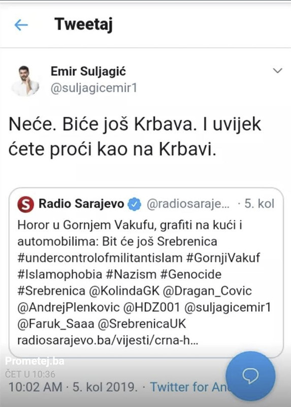 Adis Pokvić sam ispisao "Ustaške" grafite i prijeteće poruke na svojoj kući u Gornjem Vakufu - Page 2 1-1