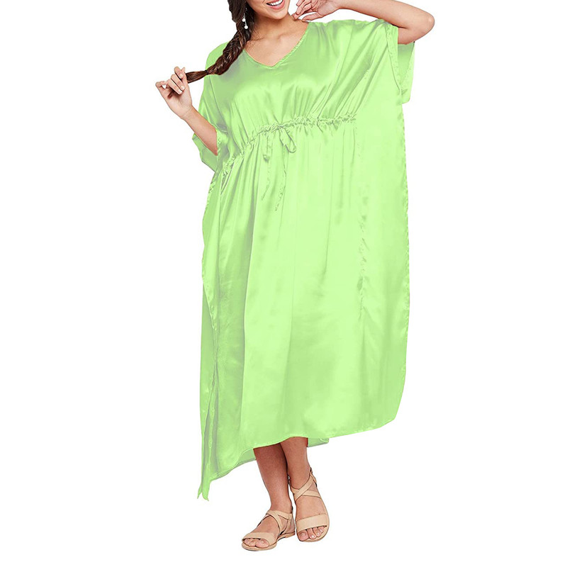 Women Satin Silk Nightdress Lingerie Sleepwear Nightgown Maxi Robe Loungewear - Picture 45 of 125