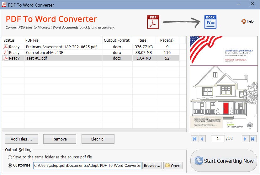 Adept PDF to Word Converter 4.10