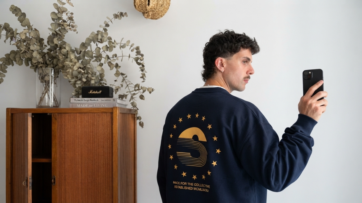 Own Your Grind Crewneck Azul Marino