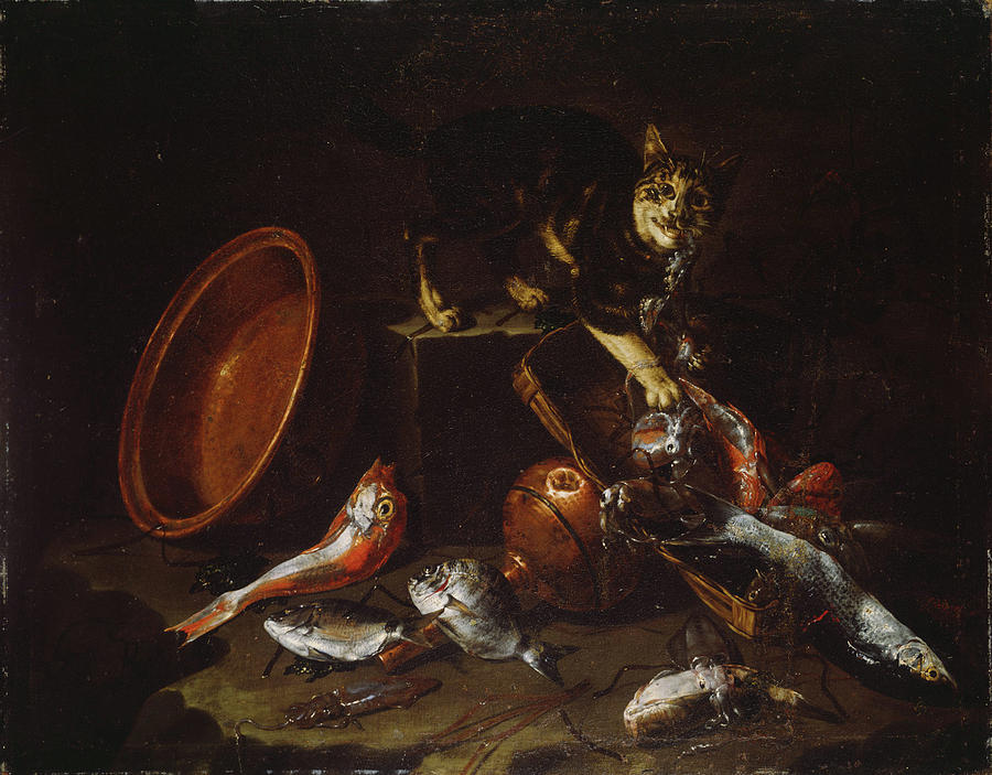 a-cat-stealing-fish-giuseppe-recco
