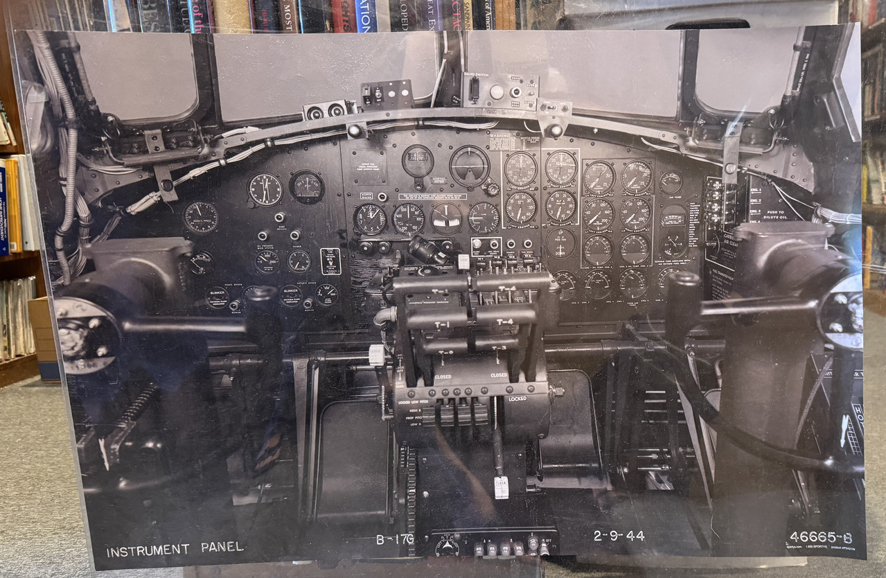 B-17G Instrument Panel 38 x 24 inch Poster