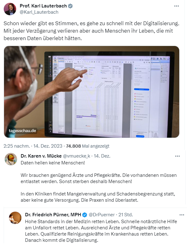 Prof. Lauterbach zur Digitalisierung im Medizinwesen