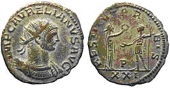 Aureliano de Aureliano. RESTITVT ORBIS. Mujer y emperador. Antioch. 1