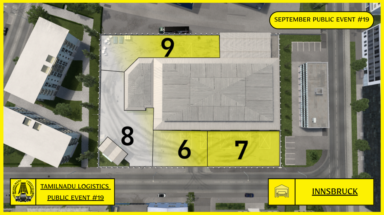 INNSBRUCK - GARAGE (Slot 6 - HG Logistics) (Slot 7 - Bold cargo) ( Slot 8 - Enjoy Truckers)