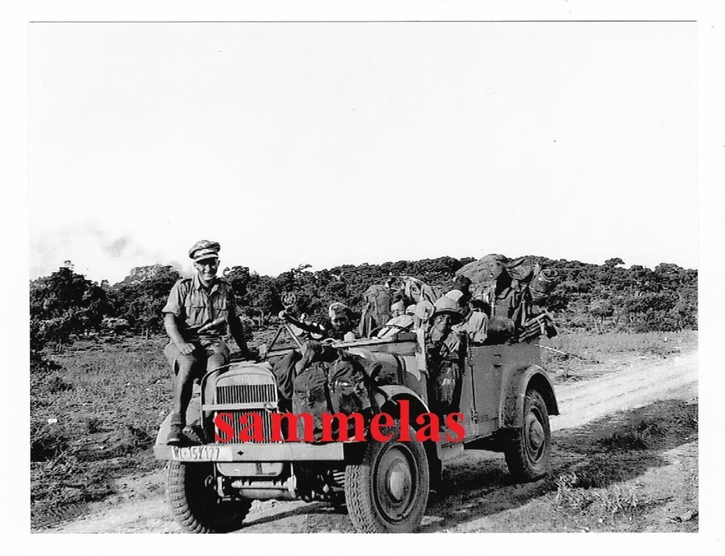 Nachkriegsabzug - Kübelwagen PKW MG Afrikakorps 