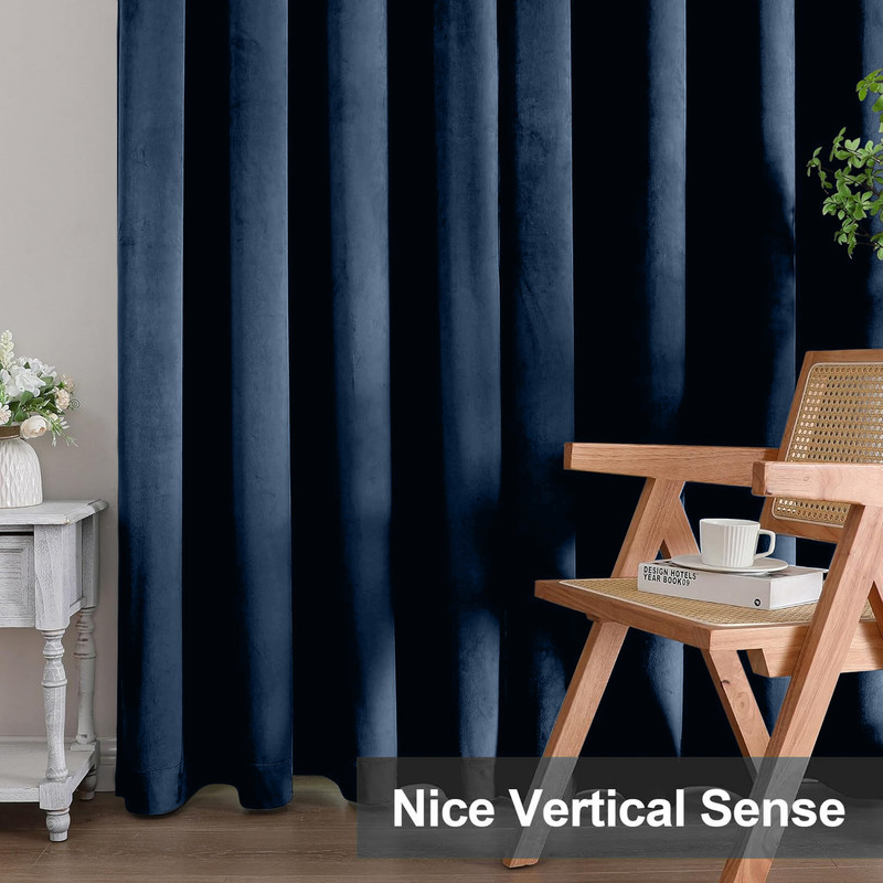 Velvet Curtains Navy 04