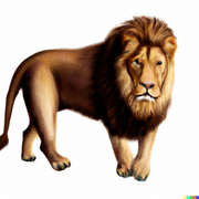 DALL-E-Hyperrealistic-lion-White-background