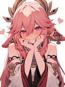 yae-miko-genshin-impact-drawn-by-tangren