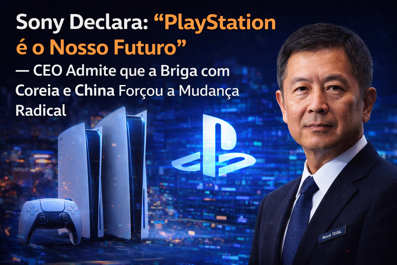 Sony Declara: “PlayStation é o Nosso Futuro” – CEO Admite que a Briga com Coreia e China Forçou a Mudança Radical