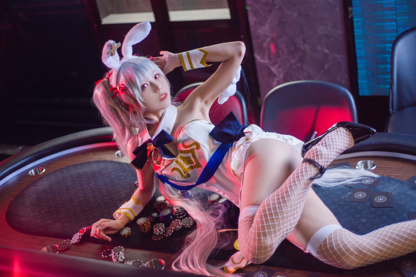 刺青Poi 阿布鲁奇公爵 荷官 Cosplay｜碧蓝航线 角色 写真图集【32P｜174MB】插图6