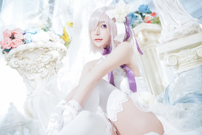 星野Saori 玛修周年礼服 Cosplay Fate系列高清写真【16P-96M】插图1