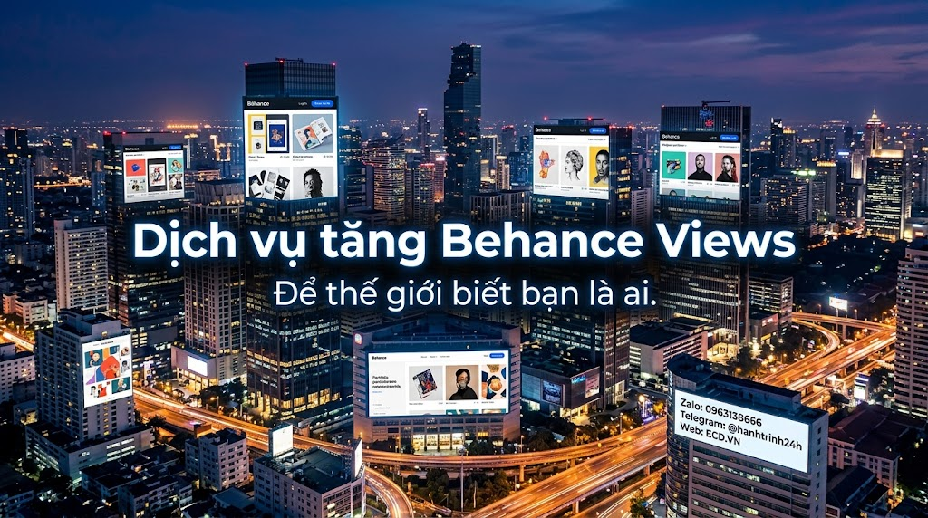 dịch vụ tăng behance views tốt nhất project behance