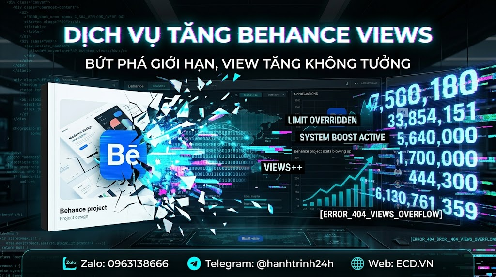 dịch vụ tăng behance views miễn phí tăng like