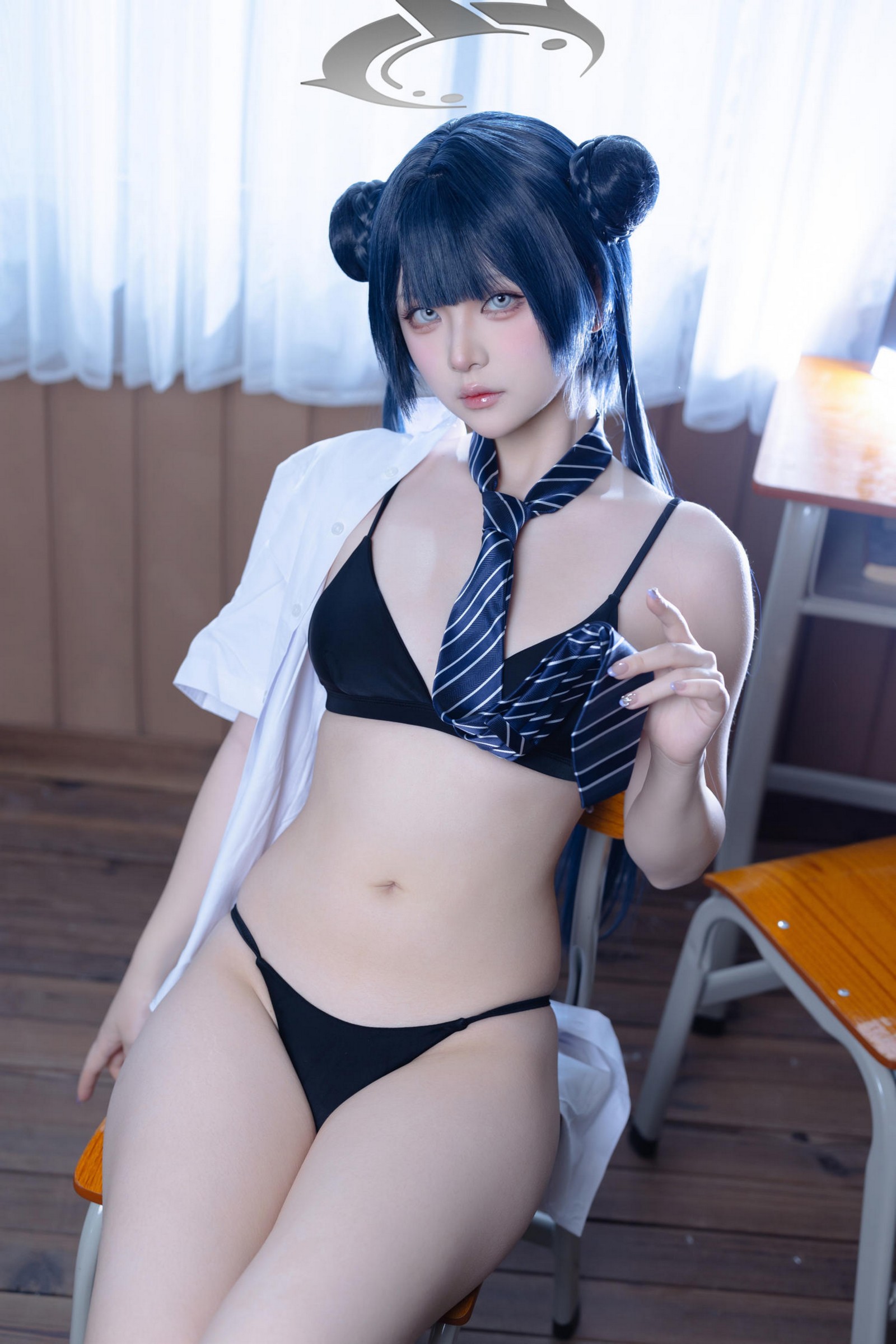 屿鱼 Yuyu 蔚蓝档案 妃咲 JK Cosplay 写真集（61P｜798MB）插图2