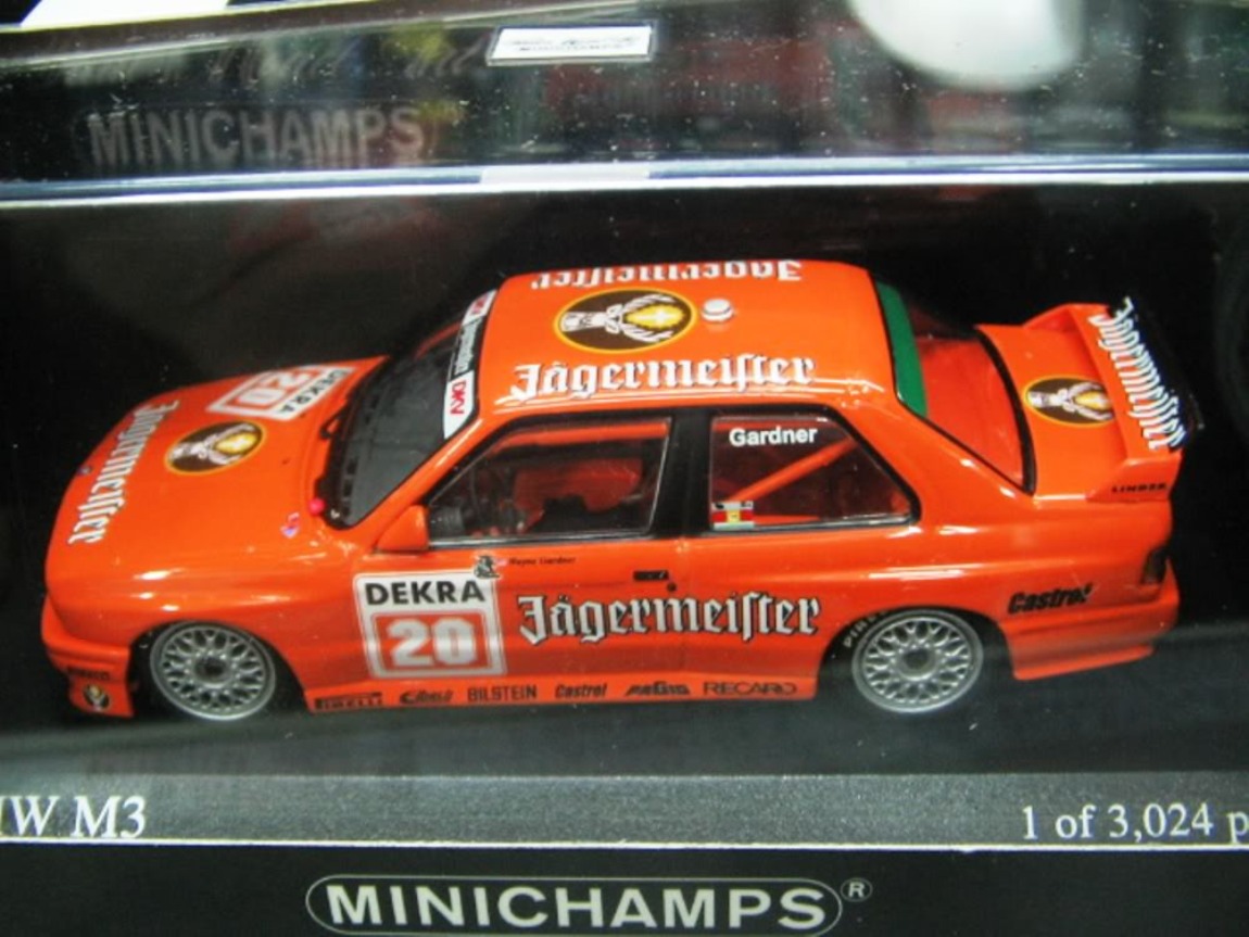 自動車 MINICHAMPS 1/18 BMWM3 W.Gardner DTM 1992 Minichamps 1/18 Scale - 180 922020 BMW M3 DTM 1992 W