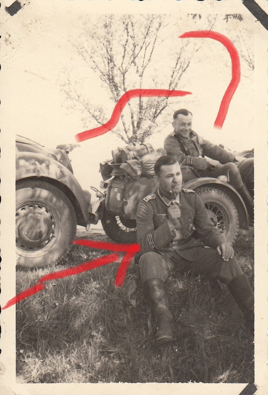Foto Soldat Panzer-Grenadier-Division GD Großdeutschland Motorrad Wappen1
