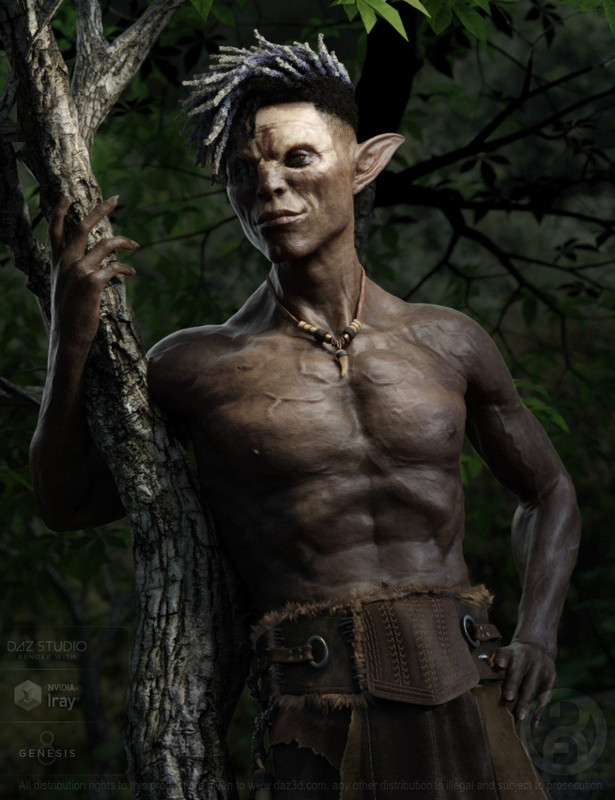 Dokkalfar the Dark Elf for Genesis 8 Male