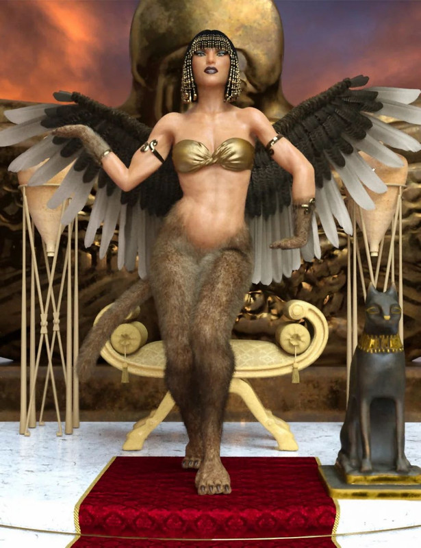 riddle poses for sphinx for genesain daz3d