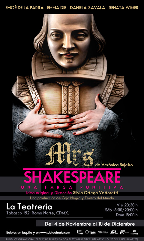 Mrs. Shakespeare se estrena el viernes 4 de noviembre en La Teatrería