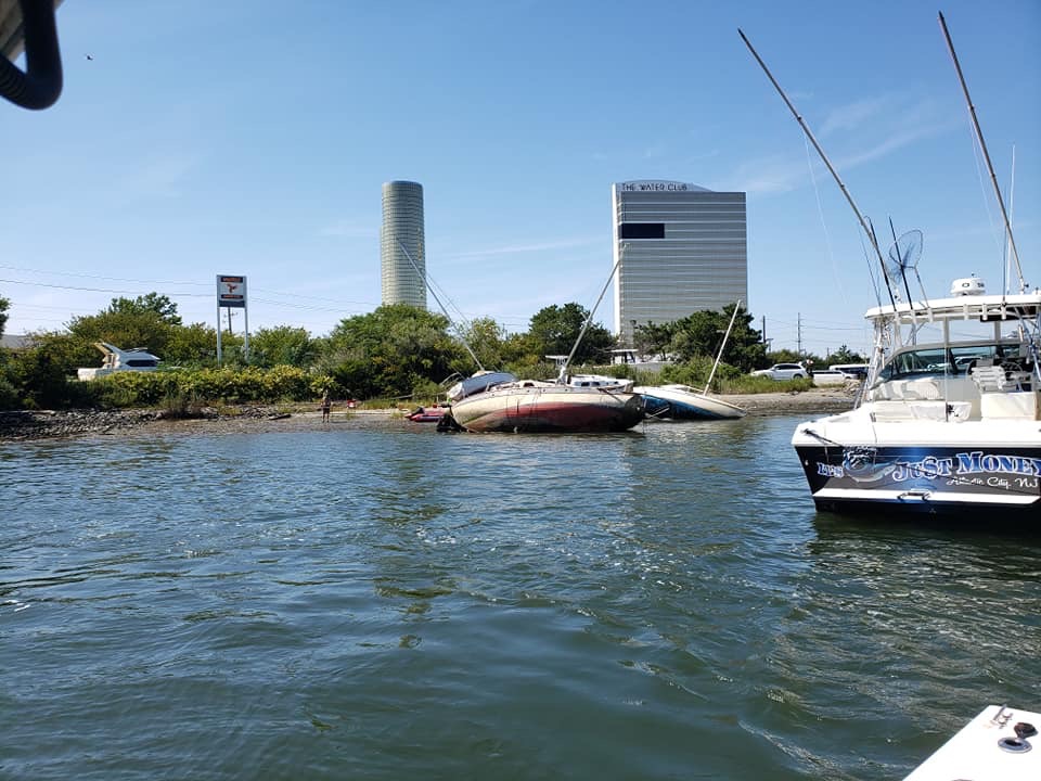 Sailboat graveyard at Farley marina BASS BARN