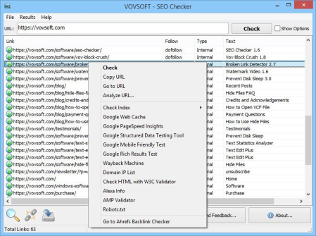 VovSoft SEO Checker 1.7