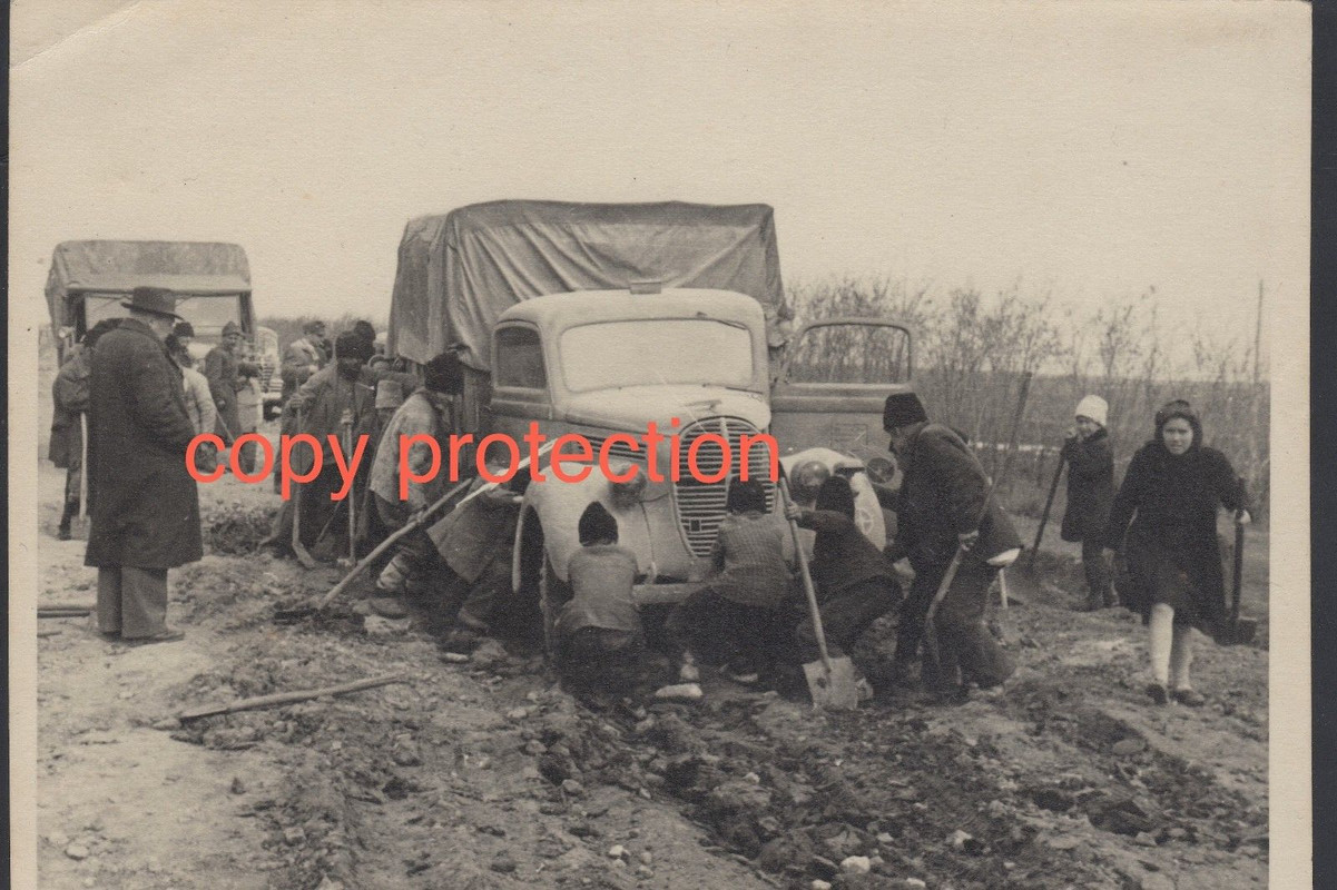Orig. Foto LKW FORD G917 13.Panzer-Division Ungarn Herbst 1944 Rückzug