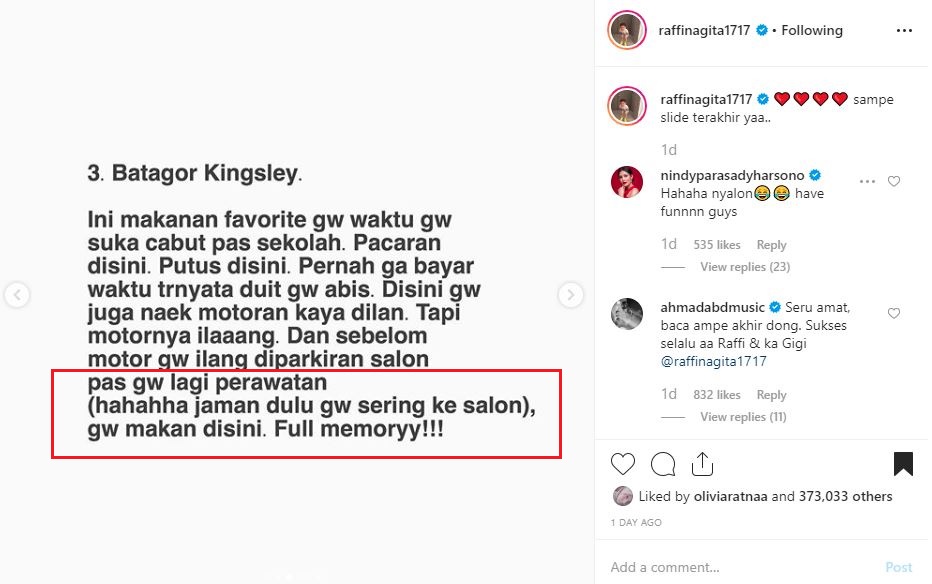 Raffi Ahmad dulu suka nyalon