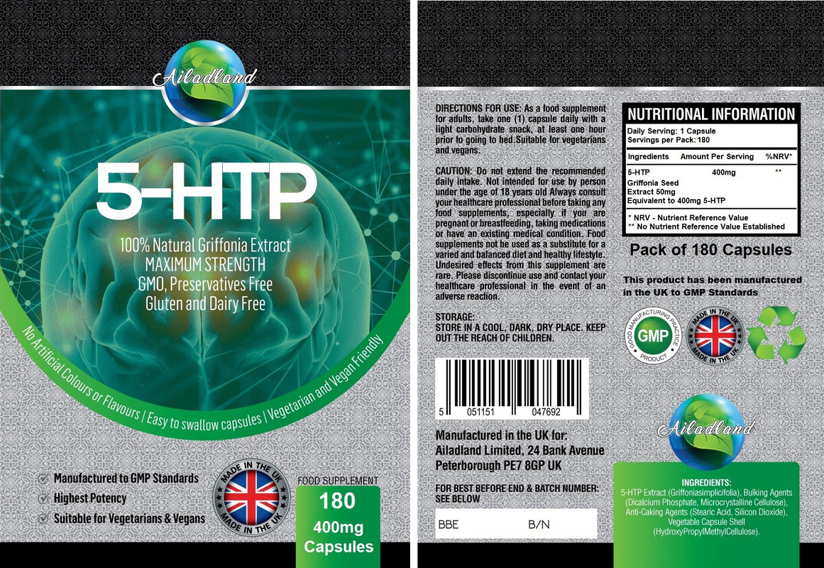 5HTP 400mg GRIFFONIA SEED EXTRACT 180 VEGAN CAPSULES 5-HTP ...
