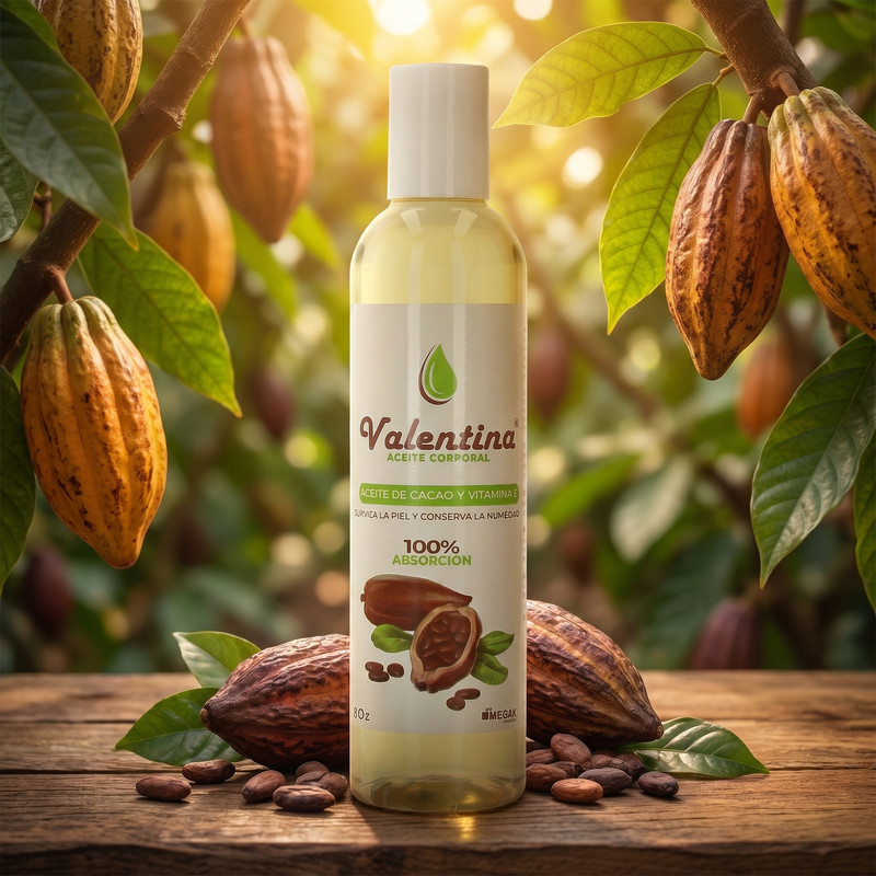 Valentina Aceite Corporal de Cacao y Vitamina E 8Oz