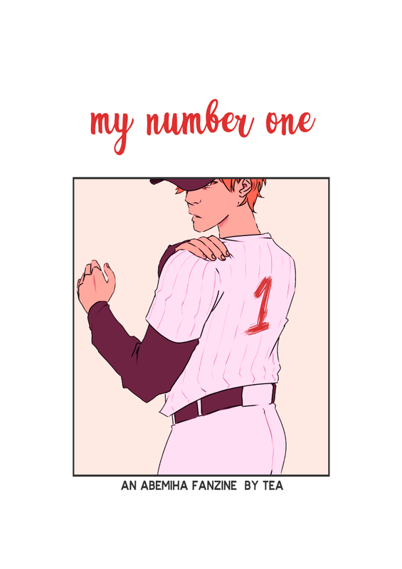 zine cover with a boy in a baseball uniform, title: my number one.