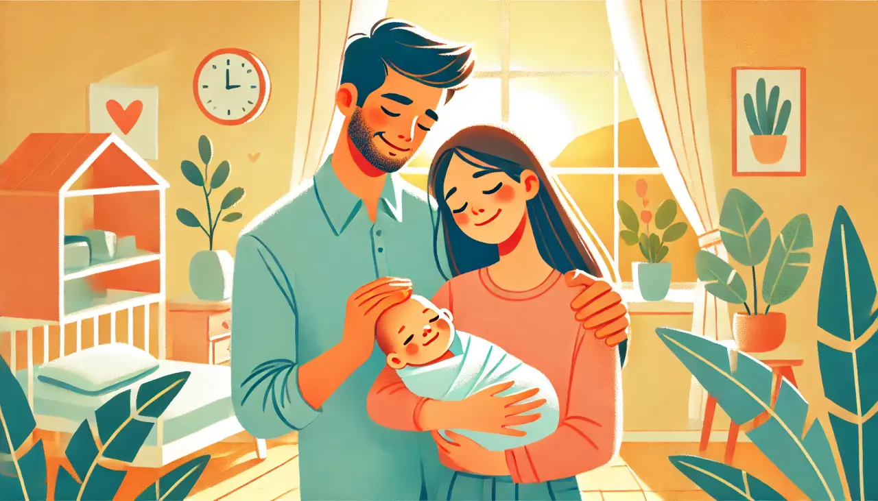 Couple holding their newborn baby, symbolizing the emotional reward of surrogacy in India.