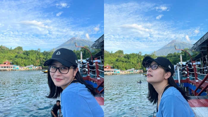Potret cantik Prilly Latuconsina tampil natural saat liburan ke Ternate beberapa hari yang lalu, pamerkan keindahan alam berlanskap lautan dan pegunungan yang eksotis.