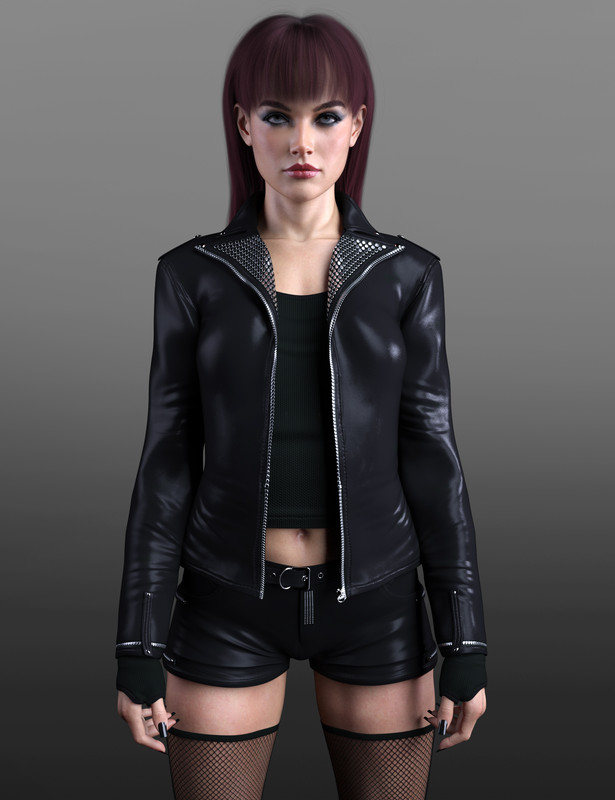 X-Fashion Punk Leather Outfit Genesis 9