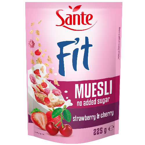 Santé Muesli Fit Strawberry & Berries 225g